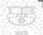 Coloriage FC Barcelone, champion 2025-2026