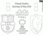 Coloriage FC Barcelona - OL Lyonnes, finale 2026