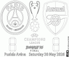 Coloriage PSG vs Arsenal, finale 2025-2026