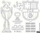 Coloriage FC Barcelone, Ligue des Champions 2025-2