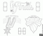 Coloriage Spurs - Knicks, Finales NBA 2026