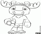 Coloriage Érable, mascotte Coupe du Monde Canada 