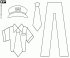 Coloriage Uniforme de pilote d’avion