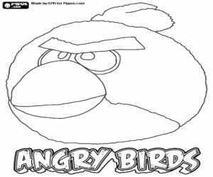 Coloriage Red Bird, un oiseau de Angry Birds