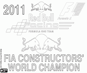 Coloriage Red Bull Racing, champion de F1 2011