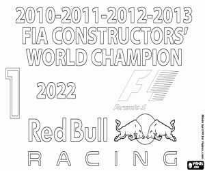 Coloriage Red Bull Racing, champion de F1 2022