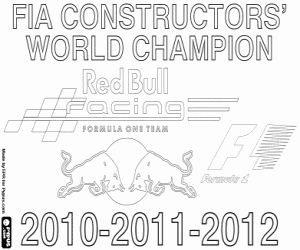 Coloriage Red Bull Racing, F1 2010-11-12