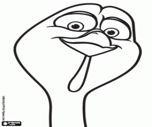 Coloriage Reggie le dindon