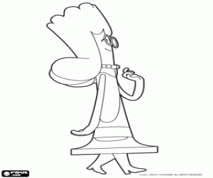 Coloriage La Reine de Jammbo, du côté