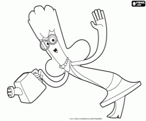 Coloriage La Reine de Jammbo dans le jardin