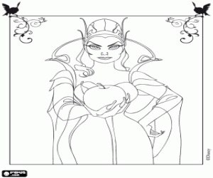 Coloriage La Reine Narissa déteste Giselle