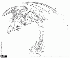 Coloriage Relier les points de Hoquet et Krokmou