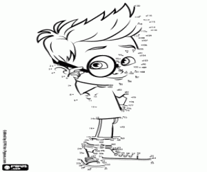 Coloriage Reliez les points pour découvrir Sherman