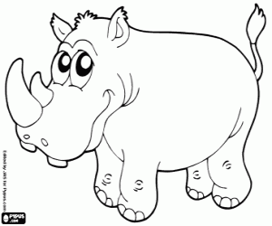 Coloriage Rhinocéros