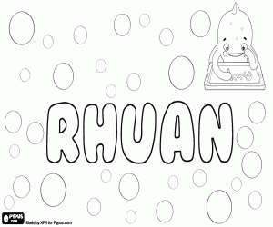 Coloriage Rhuan, nom d'origine incertaine