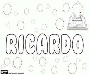 Coloriage Ricardo, prénom masculin