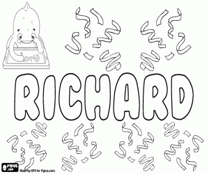 Coloriage Richard, nom pour garçon