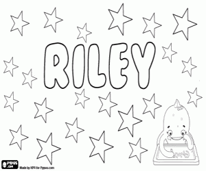 Coloriage Riley, nom unisex