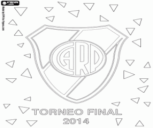 Coloriage River Plate, champion 2014