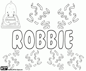 Coloriage Robbie, diminutif de Robert