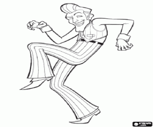 Coloriage Robbie Rotten, le méchant de LazyTown