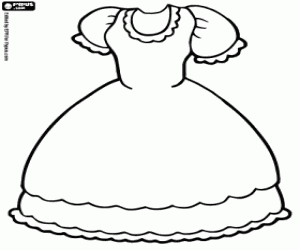 Coloriage La robe de mariée