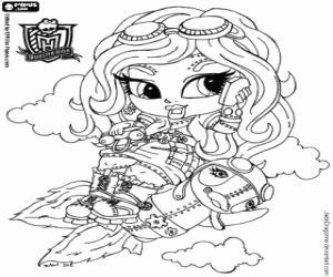 Coloriage Robecca Steam, Monster High Baby