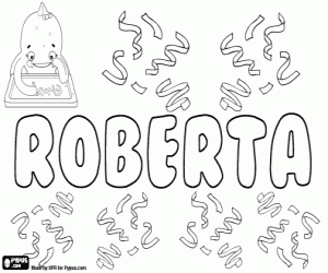 Coloriage Roberta, nom en diverses langues