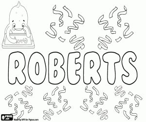 Coloriage Roberts, nom letton pour garçon
