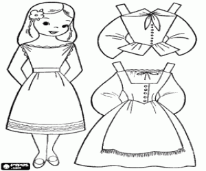 Coloriage Robes traditionnelles italiennes