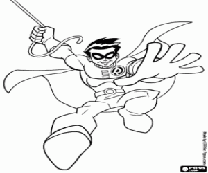 Coloriage Robin, le wonder boy