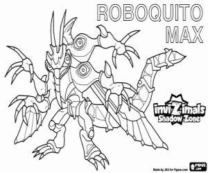 Coloriage Roboquito Max, Invizimals Shadow Zone