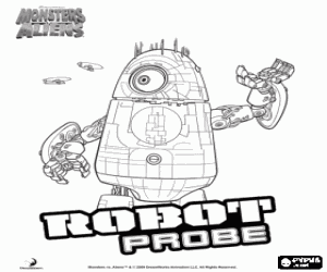 Coloriage Le robot alien Robot Probe