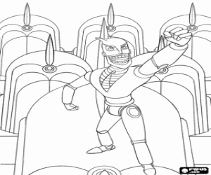 Coloriage Le robot maléfique Phineas Ratchet