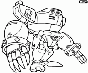 Coloriage Robot Omega, un personnage de Sonic