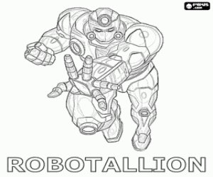 Coloriage Robotallion est un robot bakugan