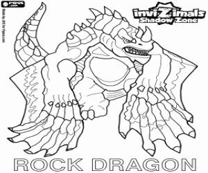 Coloriage Rock Dragon, Invizimals Shadow Zone