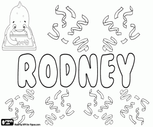 Coloriage Rodney, nom anglais pour garçon