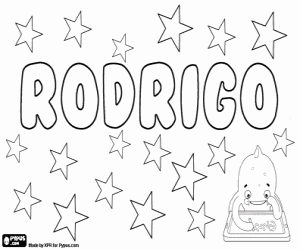 Coloriage Rodrigo, nom en diverses langues