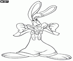 Coloriage Roger Rabbit, le lapin protagoniste