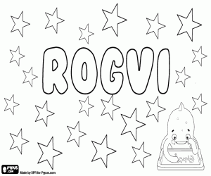 Coloriage Rogvi, nom d’origine nordique