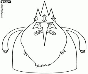 Coloriage Roi des Glaces a des pouvoirs magiques