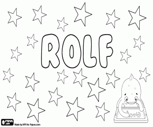 Coloriage Rolf, nom d’origine germanique