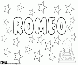 Coloriage Romeo, nom masculin