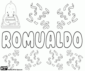 Coloriage Romualdo, nom masculin