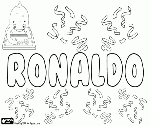 Coloriage Ronaldo, nom portugais