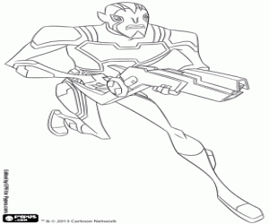 Coloriage Rook Blonko de Ben 10 Omniverse
