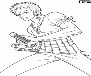 Coloriage Roronoa Zoro de One Piece