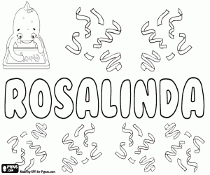 Coloriage Rosalinda, nom féminin