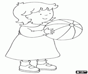 Coloriage Rosie, sœur de Caillou